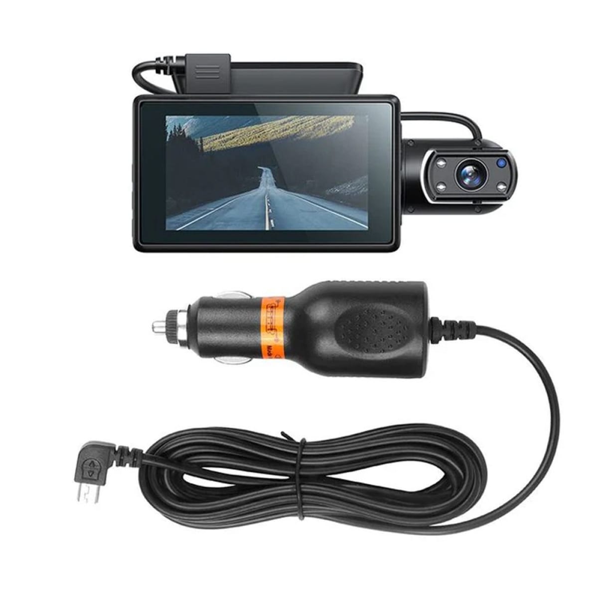 Hoco DI07 Max Dual Κάμερα DVR Αυτοκινήτου με Κλιπ για Παρμπρίζ – Μαύρη
