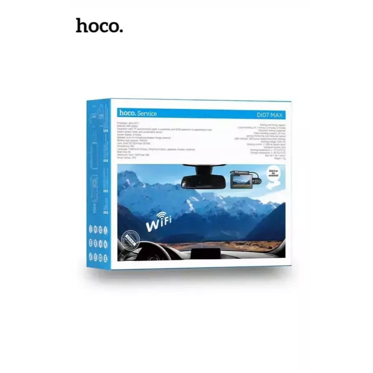 Hoco DI07 Max Dual Κάμερα DVR Αυτοκινήτου με Κλιπ για Παρμπρίζ – Μαύρη