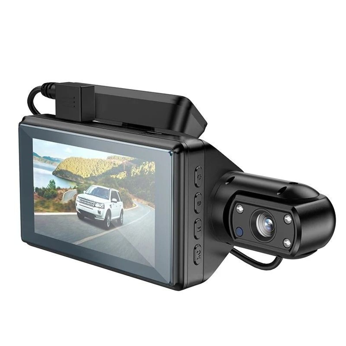 Hoco DI07 Max Dual Κάμερα DVR Αυτοκινήτου με Κλιπ για Παρμπρίζ – Μαύρη