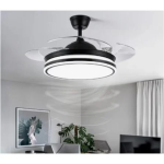 Rixme RZ.FL-200W Ανεμιστήρας Οροφής με LED Φως & Τηλεχειριστήριο – Μαύρος