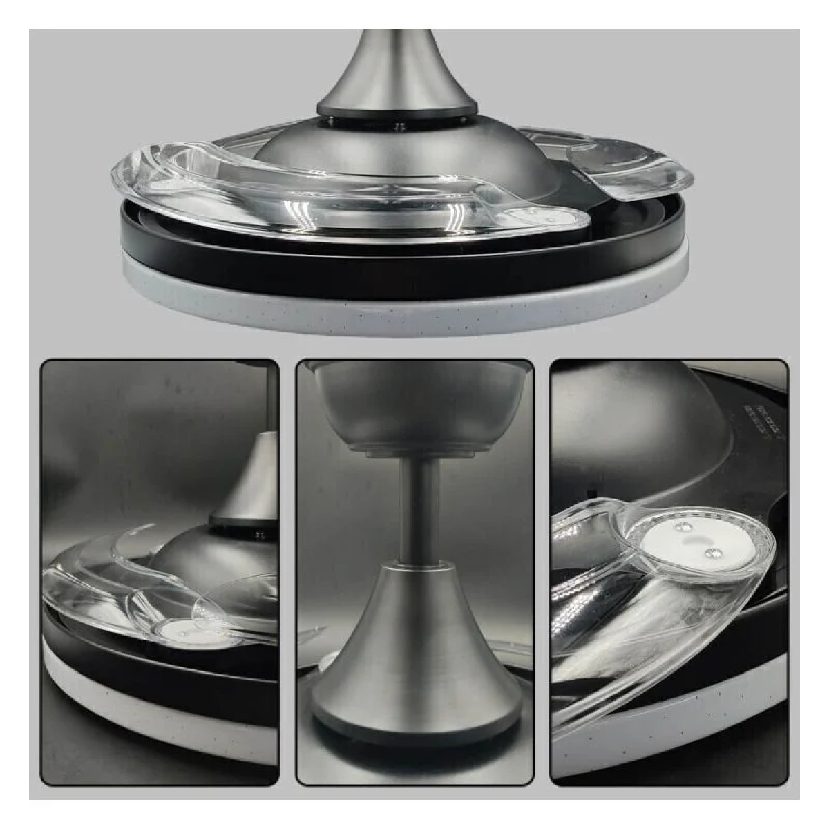 Rixme RZ.FL-200W Ανεμιστήρας Οροφής με LED Φως & Τηλεχειριστήριο – Μαύρος