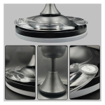 Rixme RZ.FL-200W Ανεμιστήρας Οροφής με LED Φως & Τηλεχειριστήριο – Μαύρος