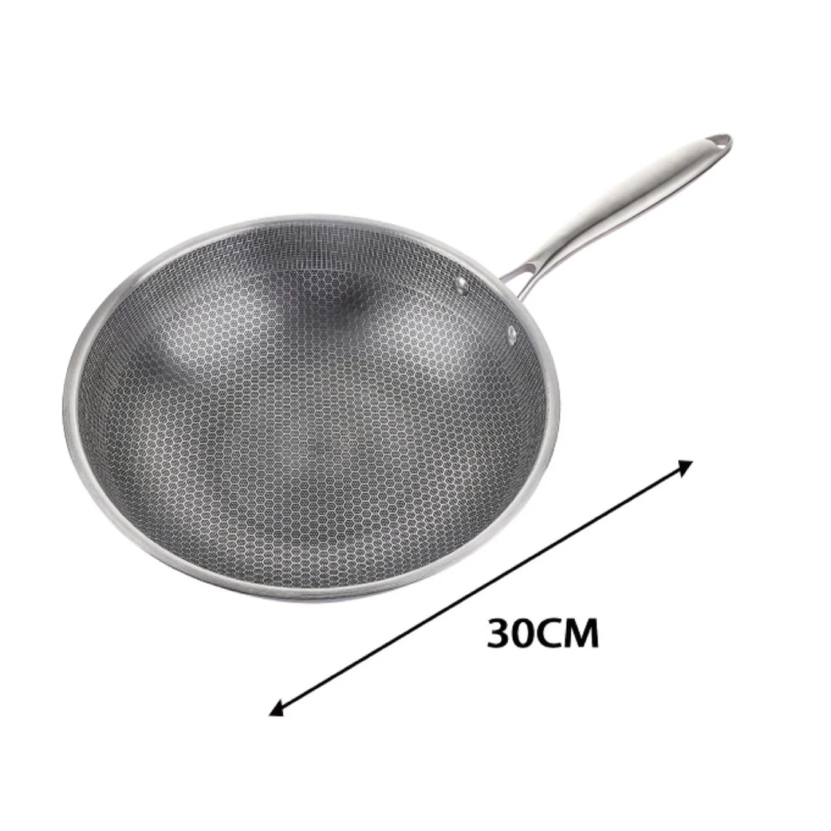 Tpster Wok Τηγάνι με Αντικολλητική Επίστρωση Muhler Petra – 30cm 38484 - Image 2