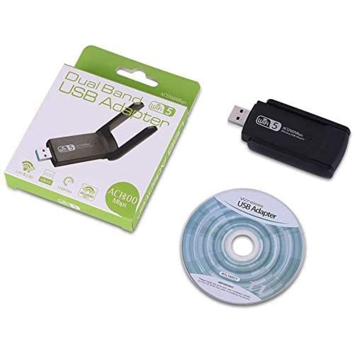 USB WiFi Adapter – Ασύρματος Αντάπτορας Διπλής Μπάντας 1300Mbps με Κεραία 5dBi & Υποδοχή USB 3.0