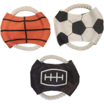 Nunbell Παιχνίδι Κατοικίδιου απο Σχοινί με Σχέδιο Μπάλας Μπάσκετ 18,5cm Πορτοκαλί 33782 - Image 2