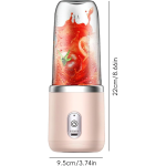 Μπλέντερ Smoothies Arrango AR48887 – 0.3L, 40W, Επαναφορτιζόμενο, Δύο Δοχεία - Ροζ