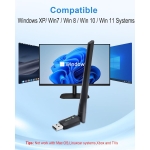 WLAN Stick 650Mbps Dual Band USB WiFi Adapter – 2.4GHz & 5GHz με Κεραία 5dBi για PC/Laptop
