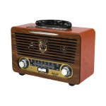 Vintage Φορητό Επαναφορτιζόμενο Ραδιόφωνο FM/AM/USB/SD/AUX MP3 Player με Τηλεχειριστήριο (M-U115)