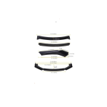 Universal Front Lip – ΕΕμπρόσθια Αεροτομή Αυτοκινήτου 4 Τεμαχίων HW-0051 – Μαύρο