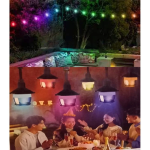 Rixme RZ.WJSS-10M10D RGB Ηλιακή Αδιάβροχη Γιρλάντα Εξωτερικού Χώρου 10m με 10LED και Τηλεχειριστήριο