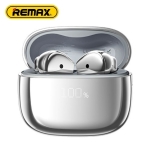 REMAX CozyBuds W35 Ασύρματα Ακουστικά Bluetooth με Μεταλλικό Design & Οθόνη LED - Ασημί