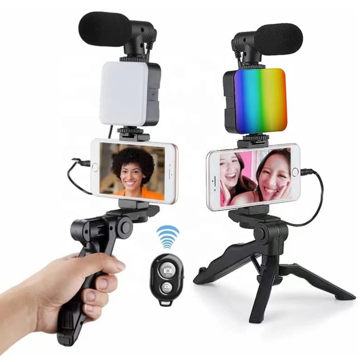 AY-49RGB Live Streaming Vlogger Kit Μαύρο – Ολοκληρωμένο Σετ για Βίντεο & Περιεχόμενο