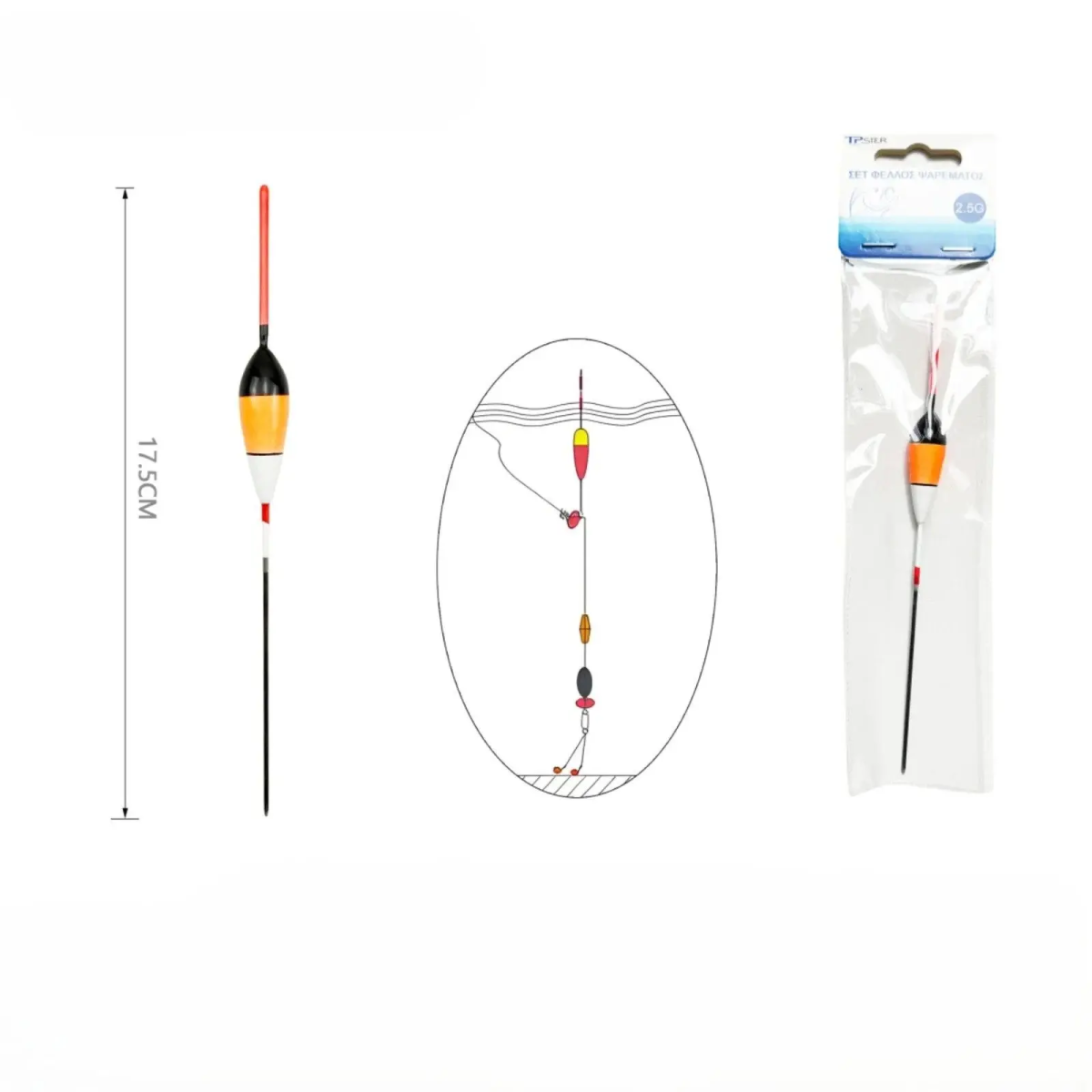 Tpster Φελλός Ψαρέματος 1.5g – Πολύχρωμος – 38189