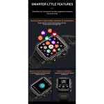 LAXASFIT H11 Smartwatch – Στρατιωτικού Τύπου Rugged Ρολόι με Ασύρματη Φόρτιση & Bluetooth Κλήσεις - Μαύρο