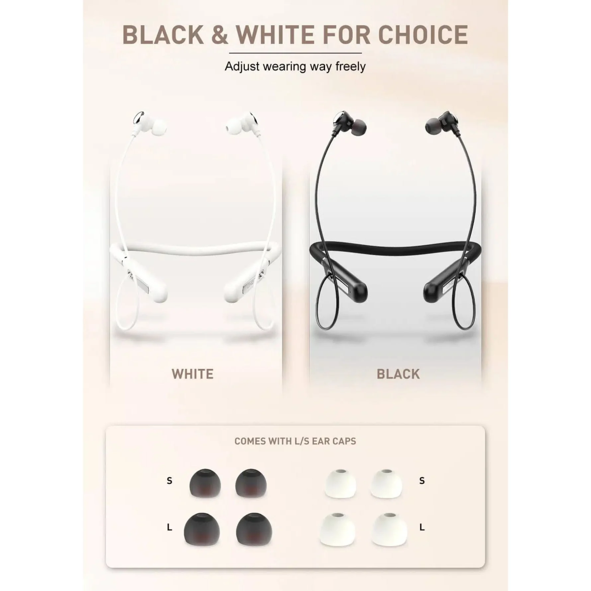 Ldnio N02 Wireless Stereo Bluetooth Headset – Neckband Design - Μαύρο