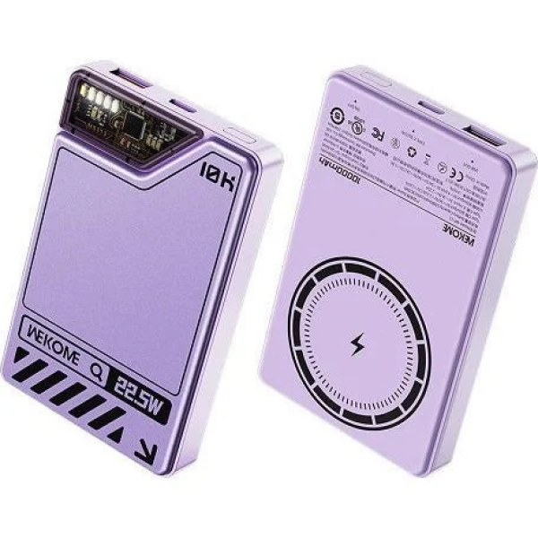 WK WP-11 Power Bank 10000mAh MagSafe – Ασύρματη & Μαγνητική Φόρτιση - Μώβ