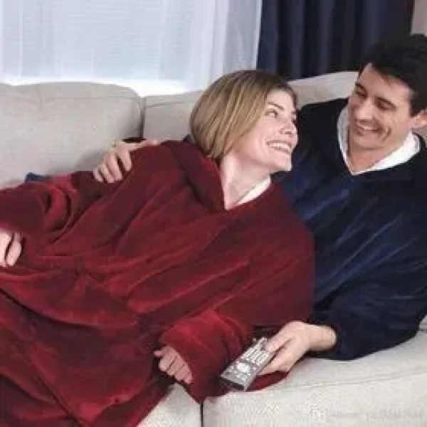 Huggle με Μανίκια και Κουκούλα Κουβέρτα Βελουτέ