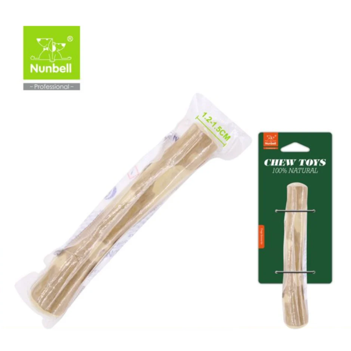 Nunbell Μασόμενα Sticks για Σκύλους απο Φυσικό Δέρμα 1,2-1,5cm Small 38489 - Image 2
