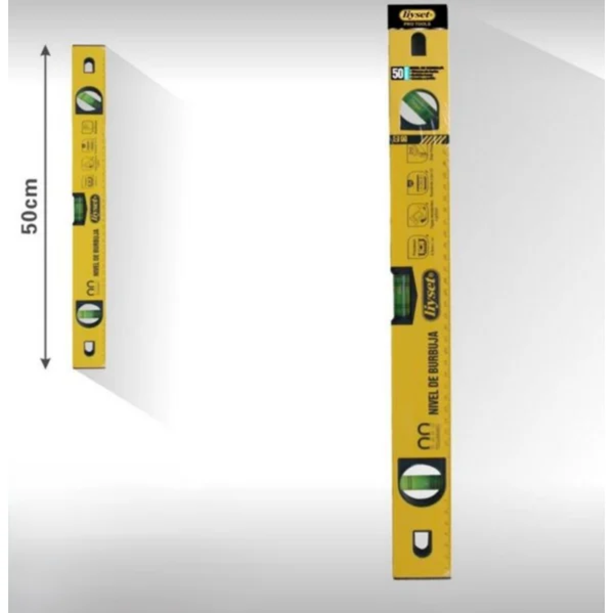 Liyset Μαγνητικό Αλφάδι 50cm με 3 Φυσαλίδες – Οριζόντιο, Κάθετο & 45° | Υψηλής Ακρίβειας 198512