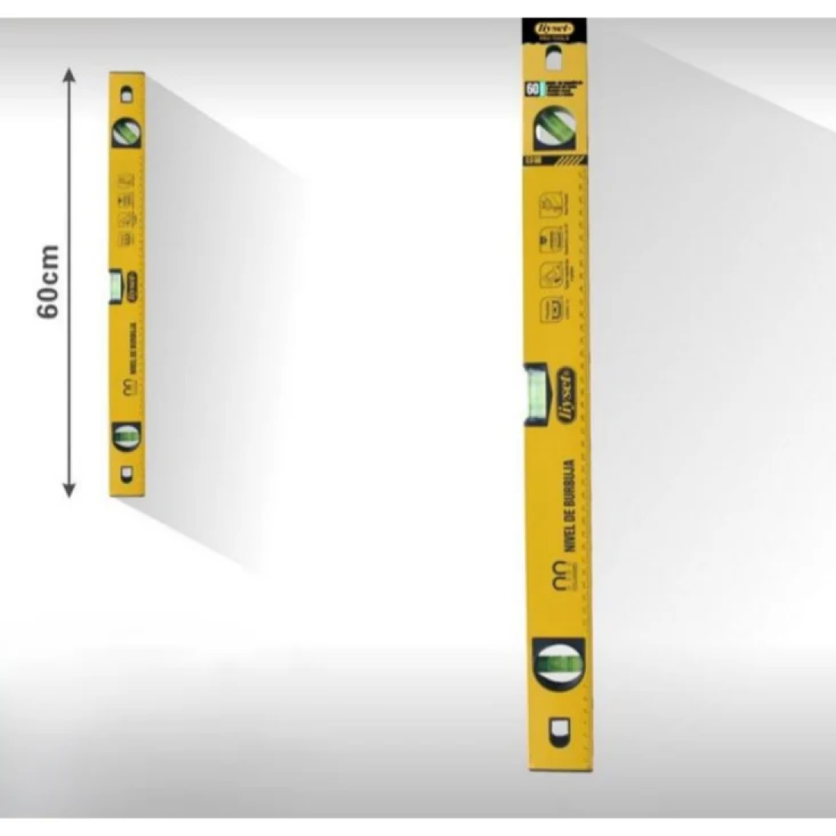 Liyset Μαγνητικό Αλφάδι 60cm με 3 Φυσαλίδες – Οριζόντιο, Κάθετο & 45° | Υψηλής Ακρίβειας 198529
