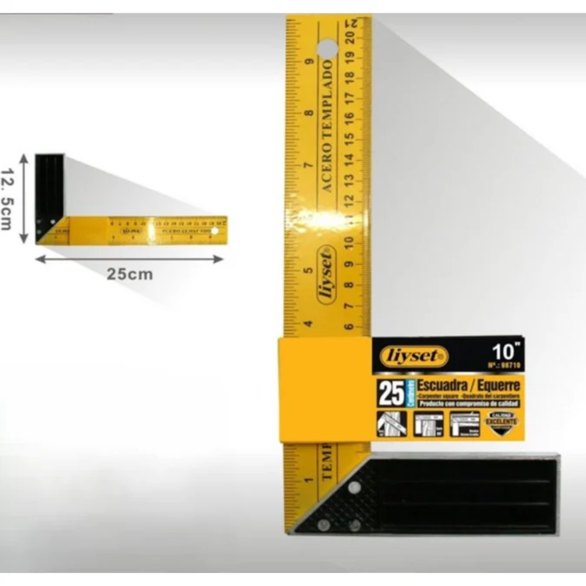 Γωνία Μαραγκού Liyset Αλουμινίου 250x125mm 2198710