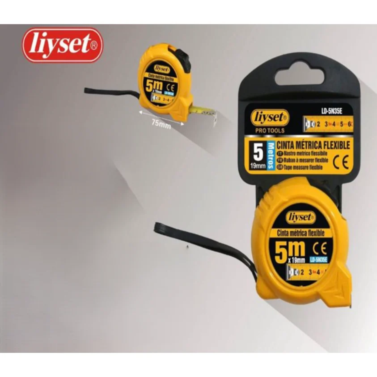 Liyset Μετροταινία 5m x 19mm με Αυτόματη Επαναφορά 2205197