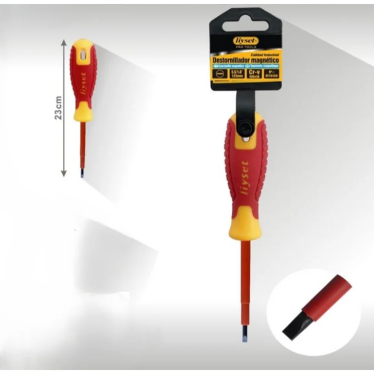 Liyset Μαγνητικό Κατσαβίδι Ίσιο 5.5x125MM – Χρωμίου Βαναδίου, VDE - 2216469