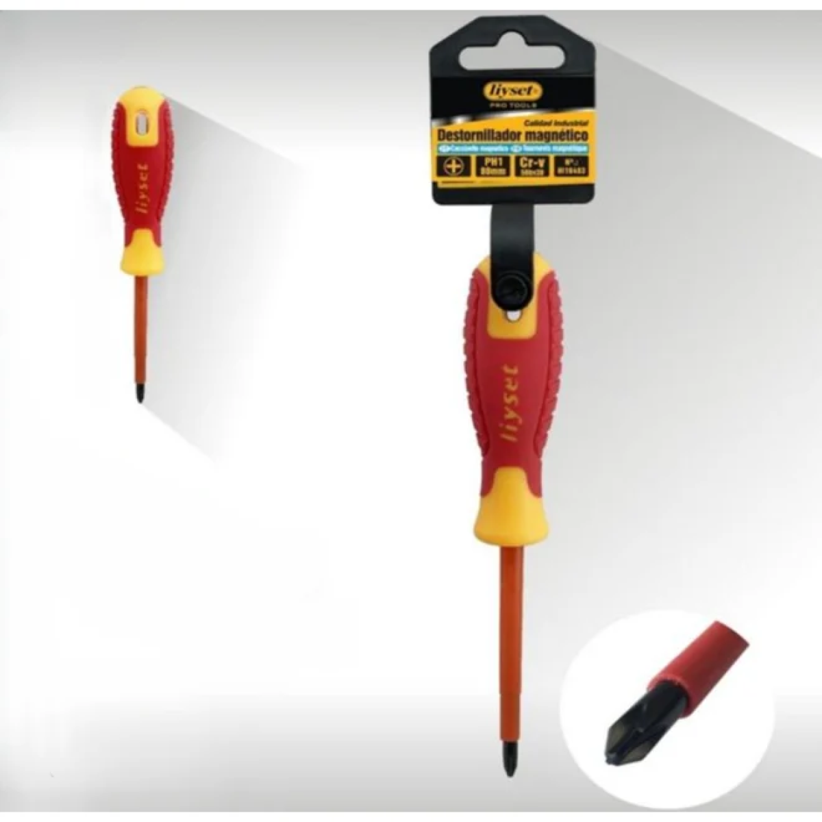 Liyset Μαγνητικό Κατσαβίδι Σταυρός 2x100mm – Χρωμίου Βαναδίου, VDE - 2216490
