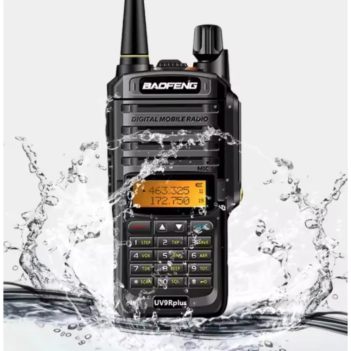 Πομποδέκτης Baofeng UV-9R Plus 15W IP68 Αδιάβρονο Walkie Talkie Dual Band – 16KM Εμβέλεια, VHF/UHF, 128 Κανάλια