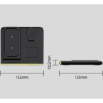 Andowl A98 4 σε 1 Μαγνητικός Ασύρματος Φορτιστής 30W με Αναδιπλούμενο Σχεδιασμό & Φωτισμό Περιβάλλοντος – Λευκός