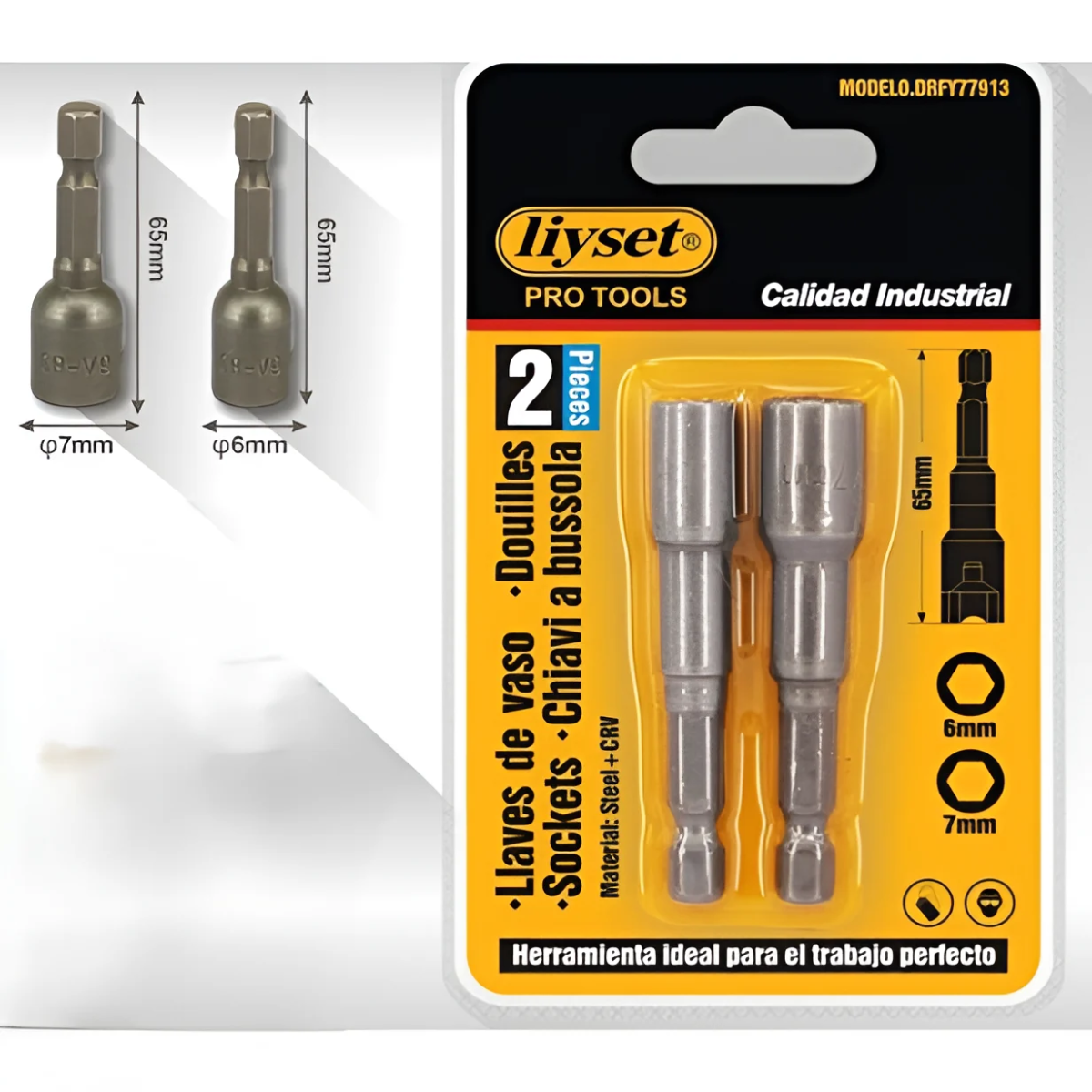 Liyset Καρυδάκια Μύτες Άλλεν Σετ 2 Τεμαχίων 6/7mm - 77913