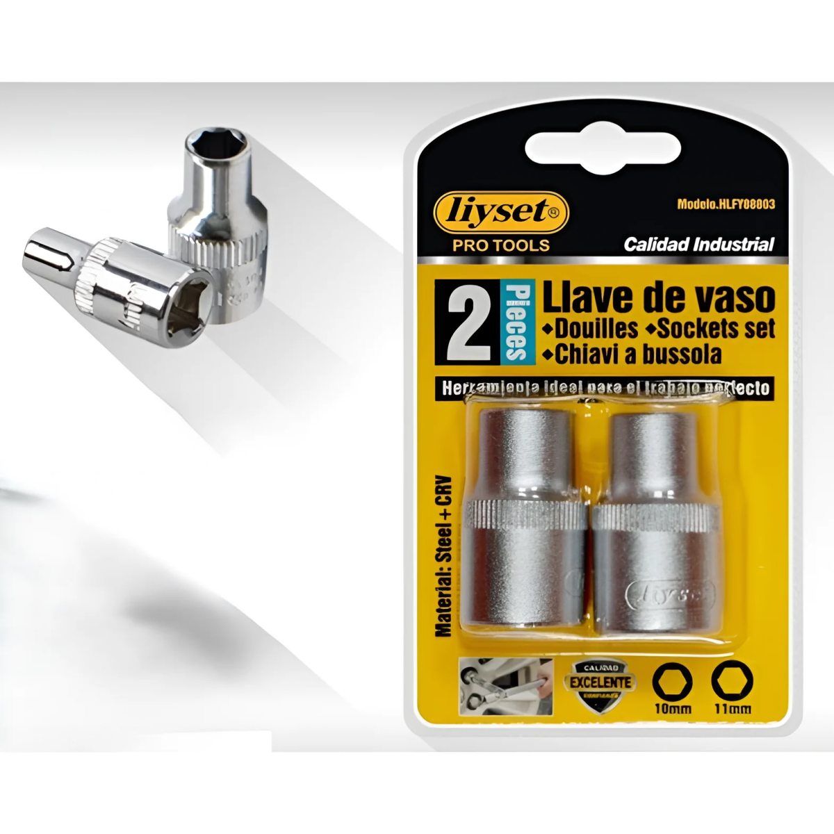 Liyset Καρυδάκια Εξάγωνα Σετ 2 Τεμαχίων 10/11mm - 88803