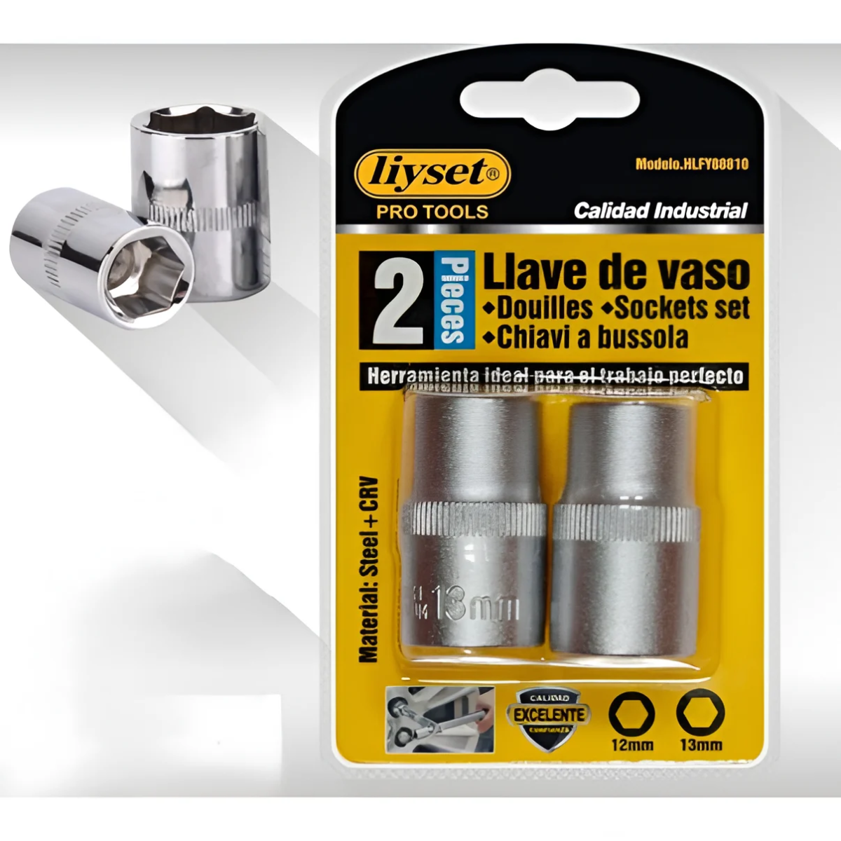 Liyset Καρυδάκια Εξάγωνα Σετ 2 Τεμαχίων 12/13mm - 88810