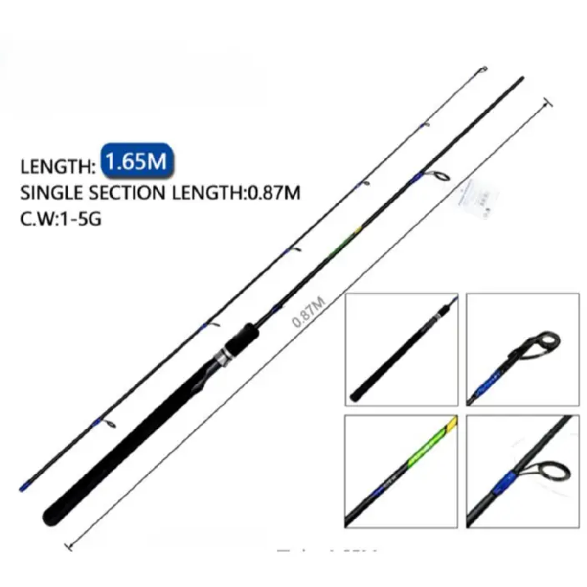 Tpster Καλάμι Ψαρέματος 1.65m – Ελαφριά Δράση (1-5g) 38207