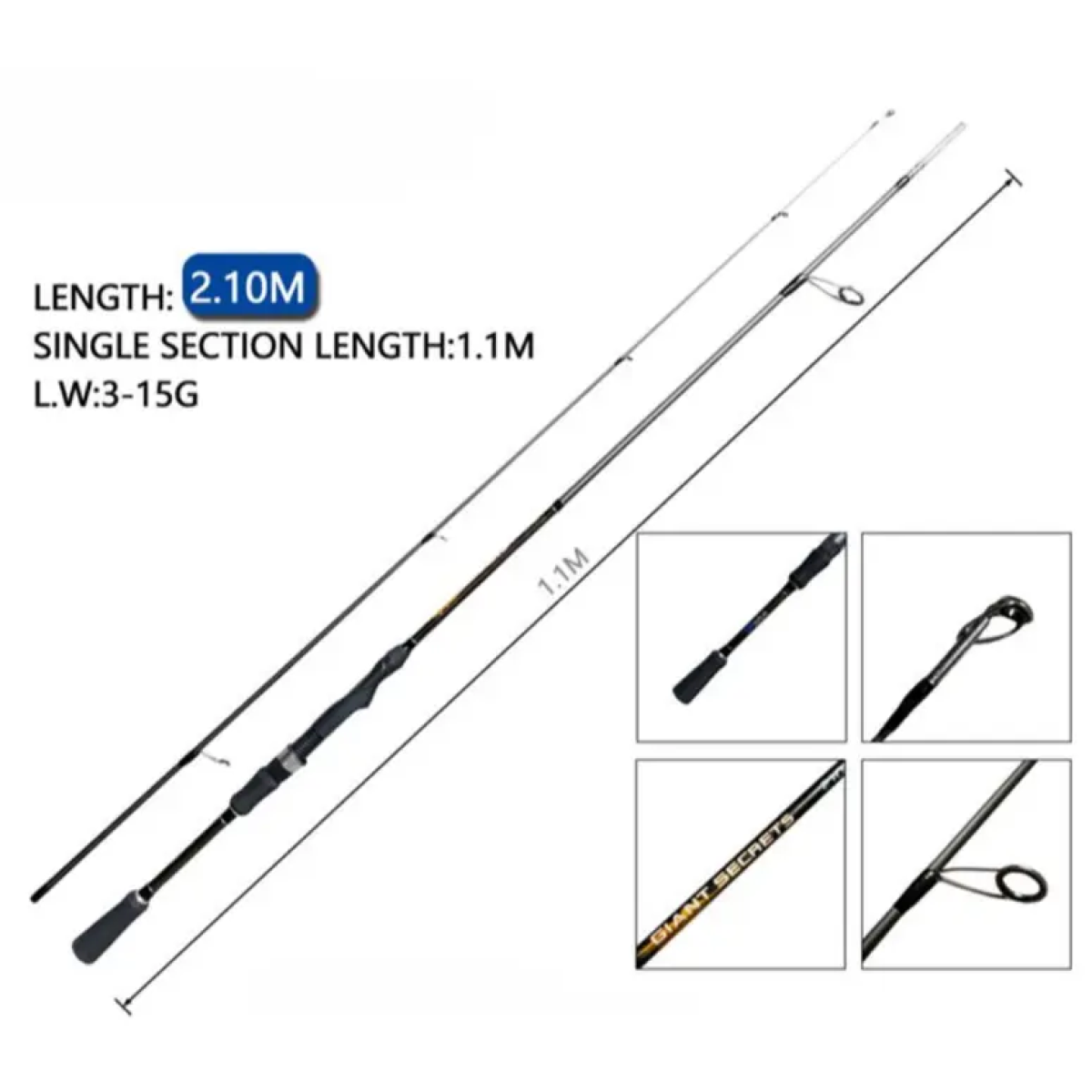 Tpster Καλάμι Ψαρέματος 2.10m (3-15g) 38214