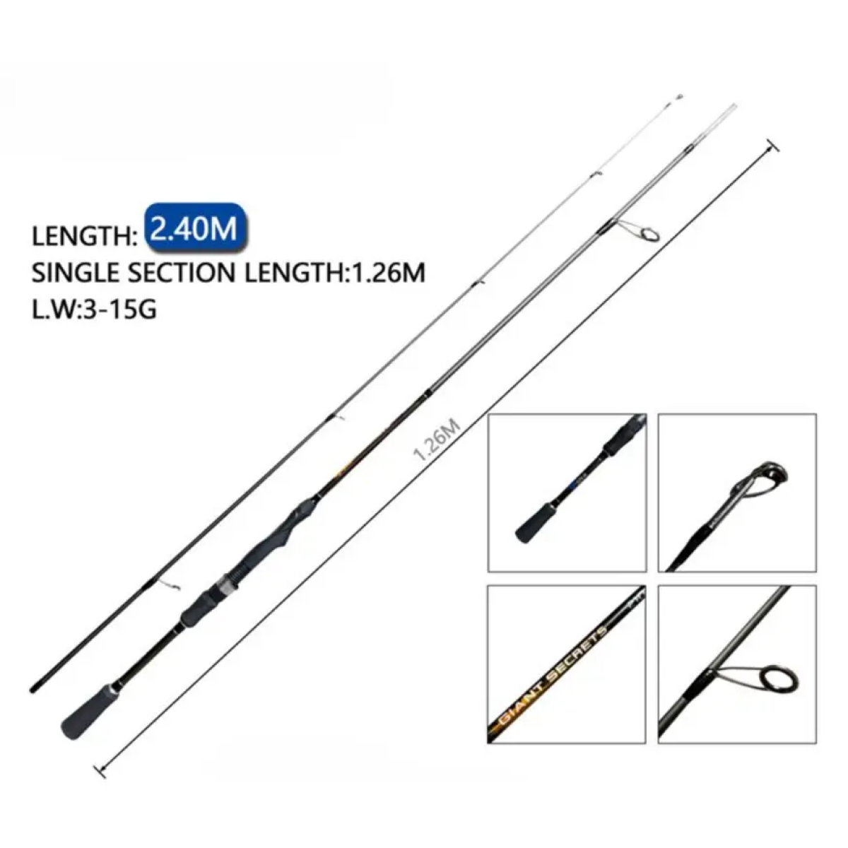 Tpster Καλάμι Ψαρέματος 2.40m (3-15g) 38215