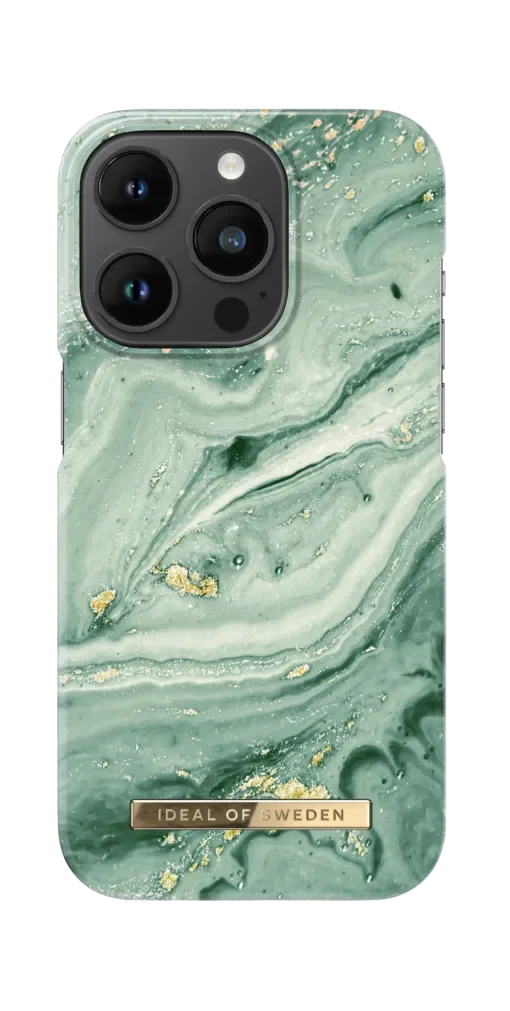 IDEAL OF SWEDEN Θήκη Fashion iPhone 14 Pro Mint Swirl Marble IDFCSS21-I2261P-258