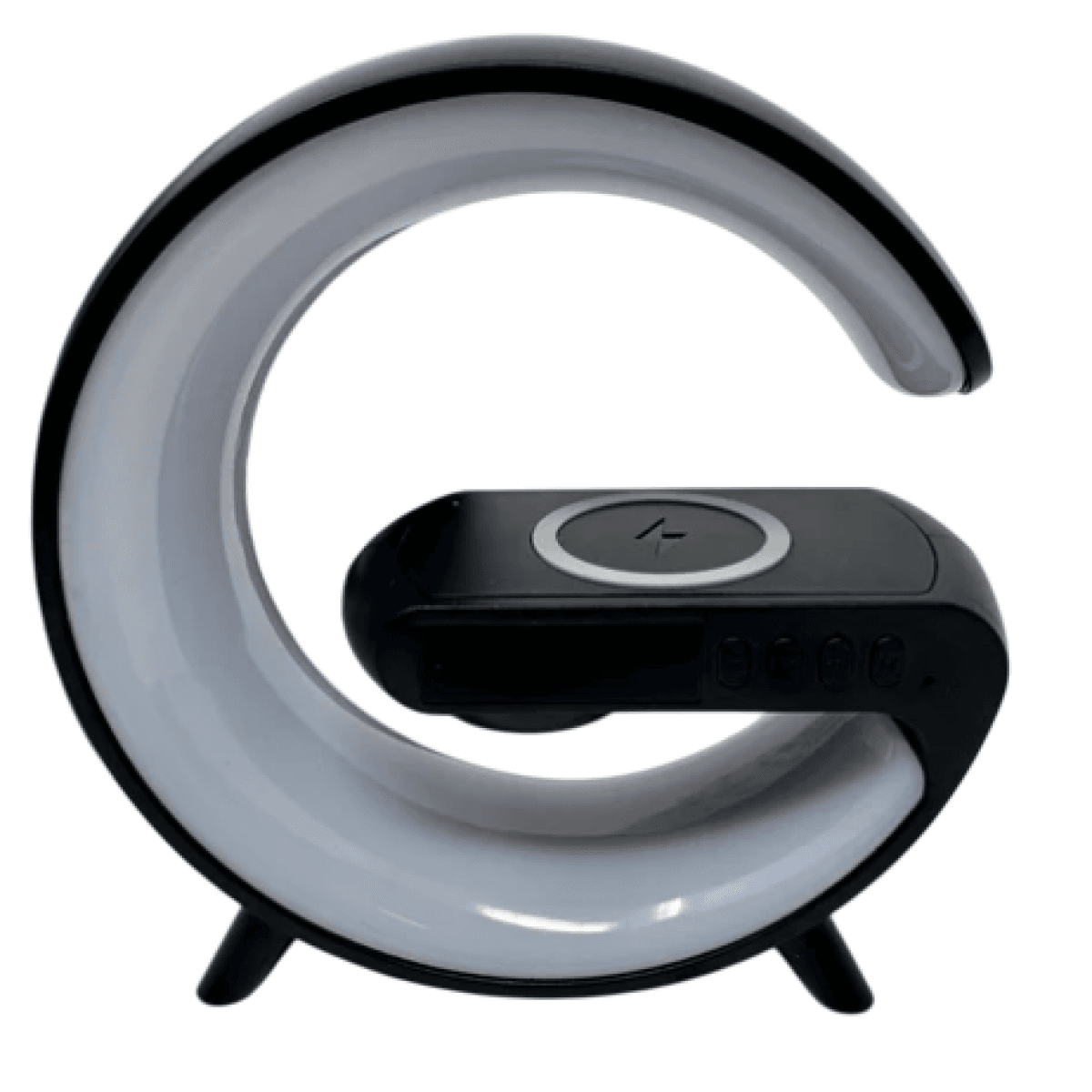 G63 Μίνι Ηχείο Bluetooth με Ρολόι, Ασύρματο Φορτιστή 15W και Φωτιστικό LED RGB – Μαύρο