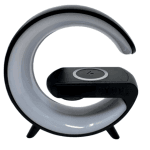 G63 Μίνι Ηχείο Bluetooth με Ρολόι, Ασύρματο Φορτιστή 15W και Φωτιστικό LED RGB – Μαύρο