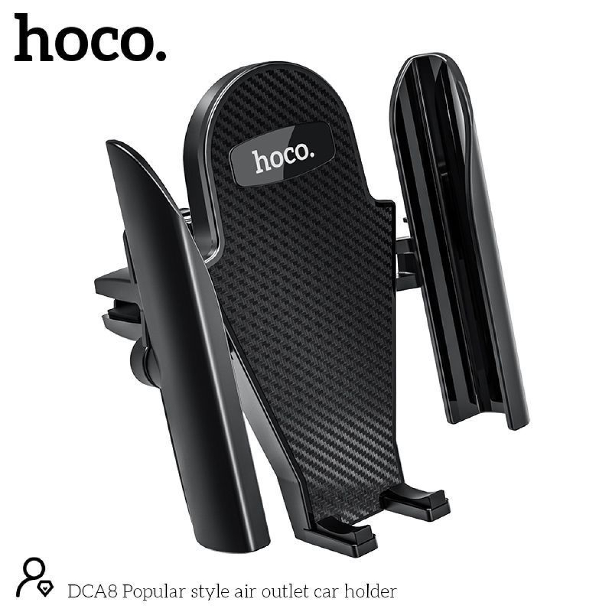 HOCO DCA8 Popular Βάση Κινητού Αυτοκινήτου για Αεραγωγό – Μαύρη