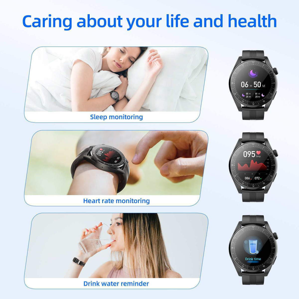 Hoco Y9 Smartwatch με 13 Αθλητικές Λειτουργίες και Παλμομέτρηση - Μαύρο
