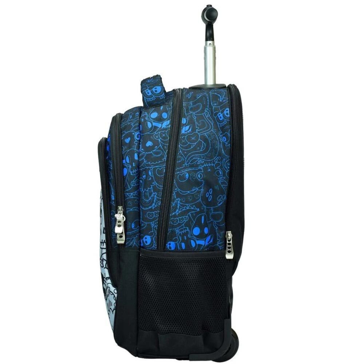 Trolley Σχολική Τσάντα No Fear Monster 53x37x28cm – Ανατομική Πλάτη, 3 Θήκες