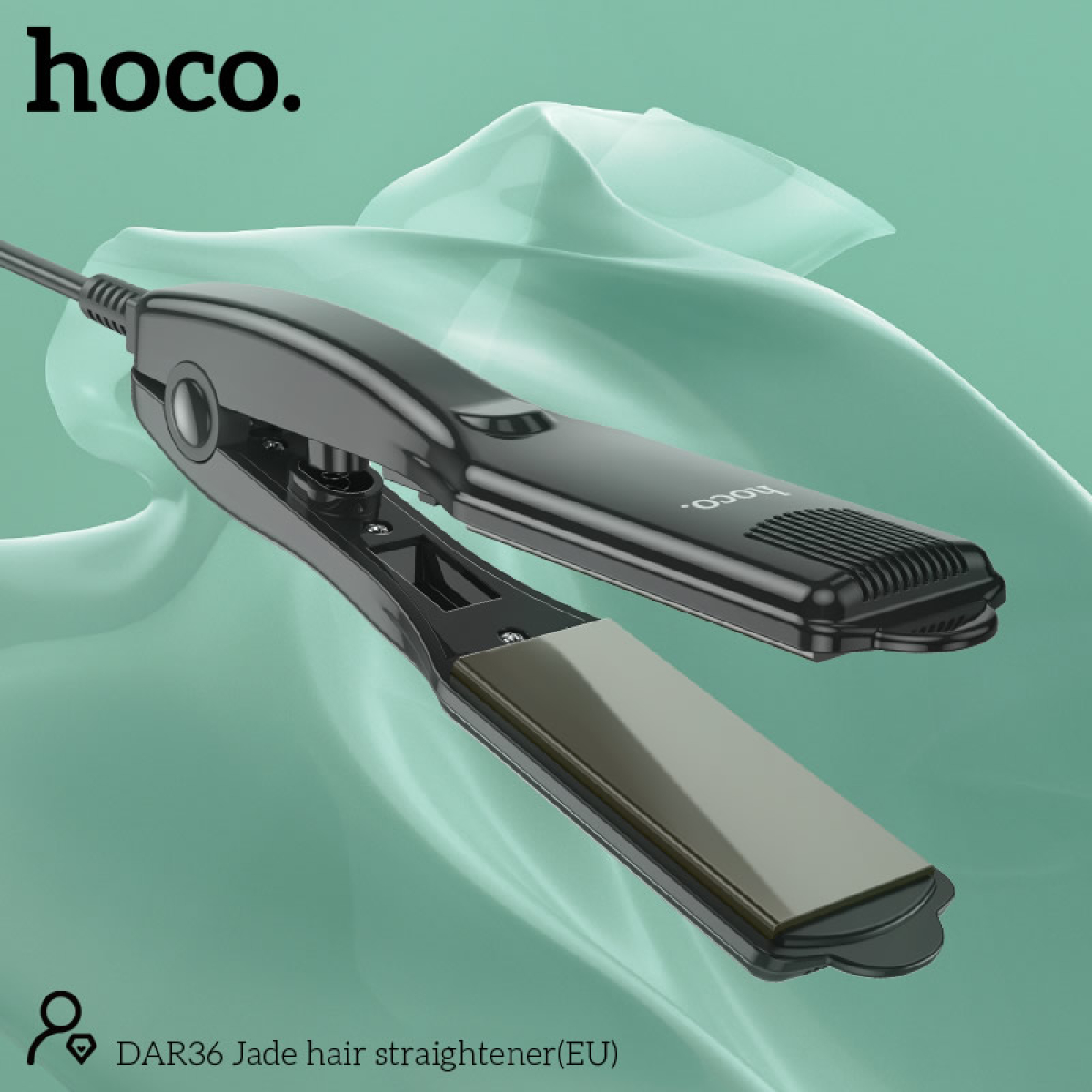 Hoco DAR36 Πρέσα Μαλλιών 45W με Κεραμικές Πλάκες & Ρύθμιση Θερμοκρασίας – Μαύρη