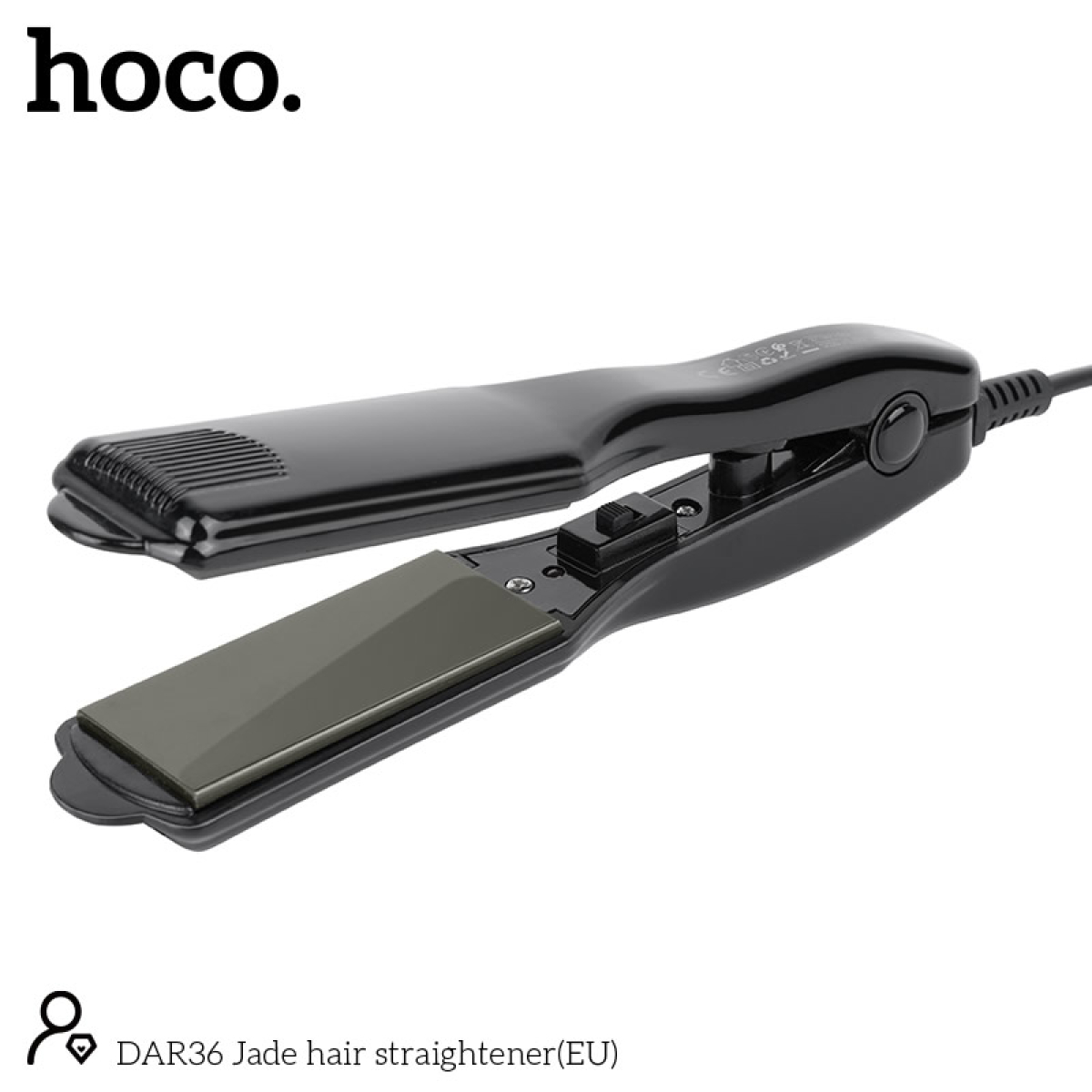 Hoco DAR36 Πρέσα Μαλλιών 45W με Κεραμικές Πλάκες & Ρύθμιση Θερμοκρασίας – Μαύρη