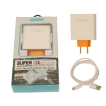 Treqa CH-646 Φορτιστής Ταχείας Φόρτισης 120W με Καλώδιο USB-C – Λευκός