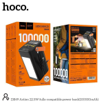Hoco Action DB49 Power Bank 100000mAh με PD & QC, 4 Θύρες USB, Type-C και Ενσωματωμένο Φακό – Μαύρο