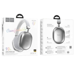 Hoco W35 Max Joy Ασύρματα/Ενσύρματα Over-Ear Ακουστικά Bluetooth με Μικρόφωνο, TF Card & AUX – Ασημί