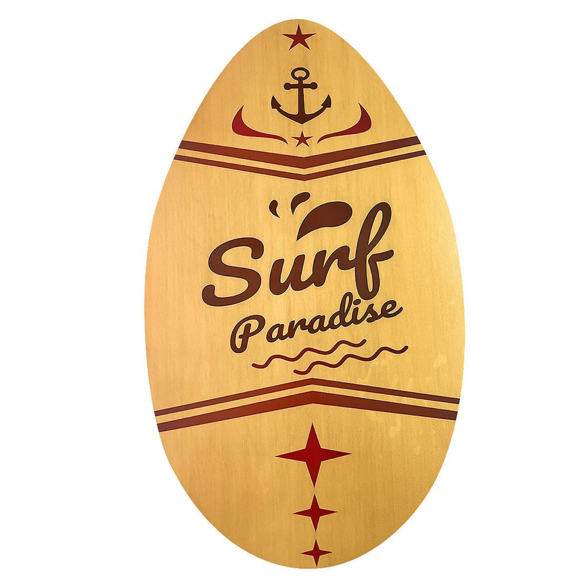 Ξύλινη Σανίδα Skimboard Surf 76x45cm – SummerTiempo 622163