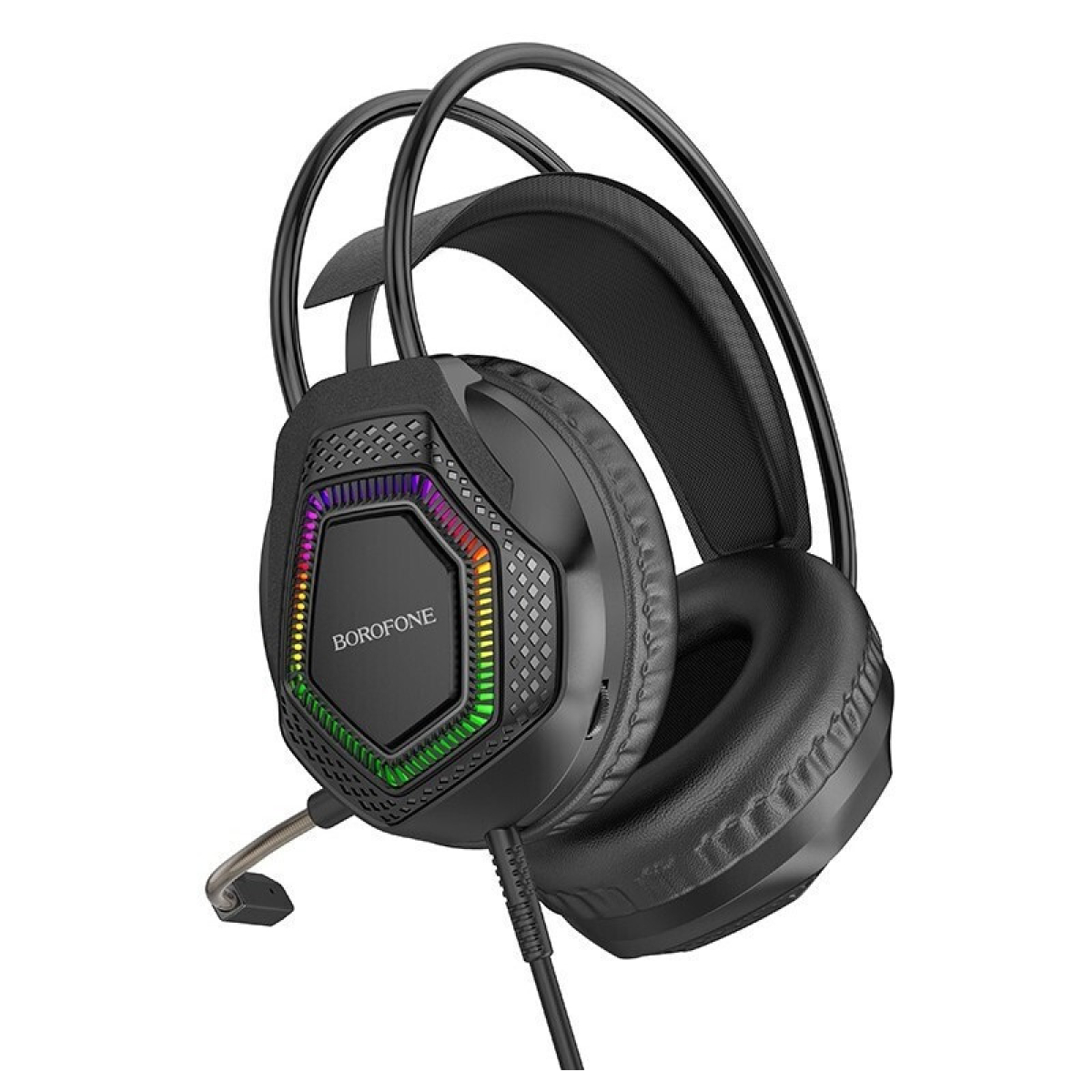 Borofone BO105 Thunder Gaming Ακουστικά με Μικρόφωνο, USB & 3.5mm, 50mm Drivers – Μαύρα