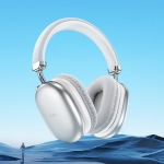 Hoco W35 Max Joy Ασύρματα/Ενσύρματα Over-Ear Ακουστικά Bluetooth με Μικρόφωνο, TF Card & AUX – Ασημί